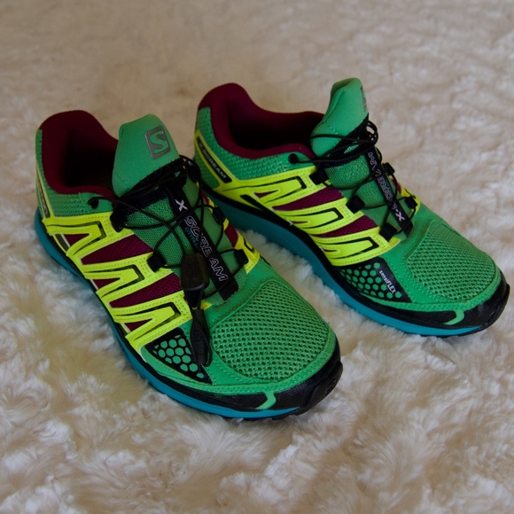 Salomon sneakers X-Scream city trail road/trail running green/yellow/plum - 7 - Picture 2 of 10